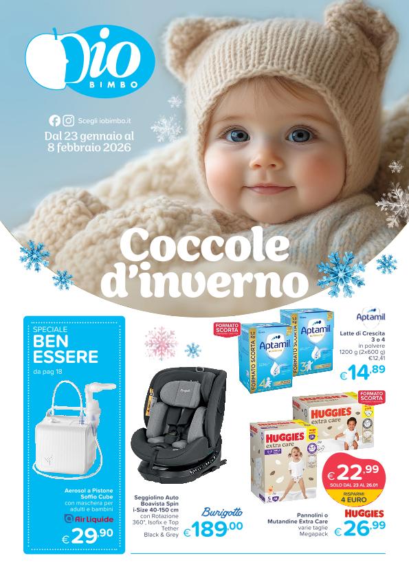 Volantino Io Bimbo Coccole d'inverno